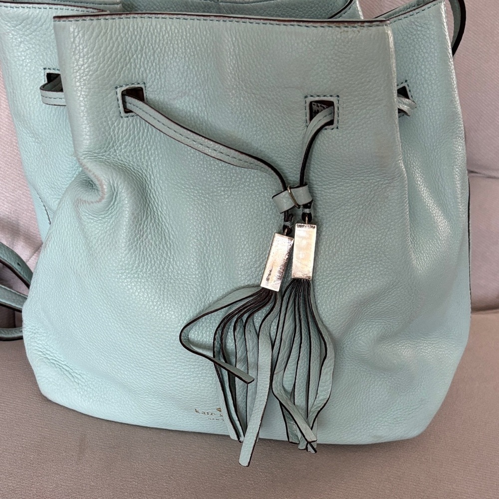 Kate Spade Light Green Leather Hobo Bag